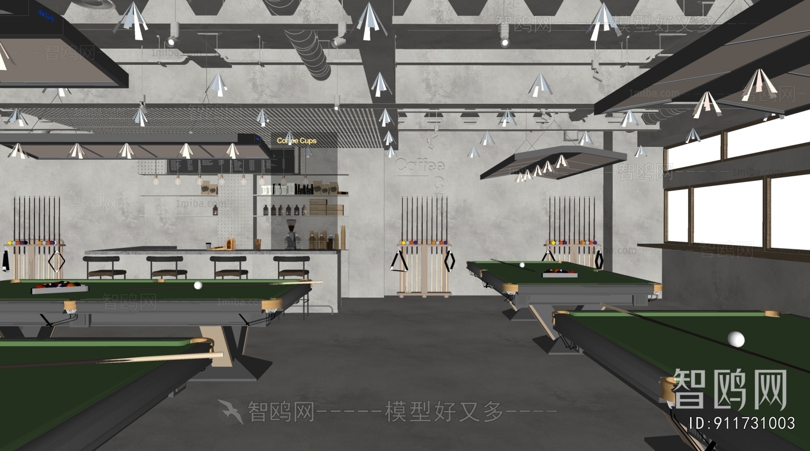 Modern Billiard Room