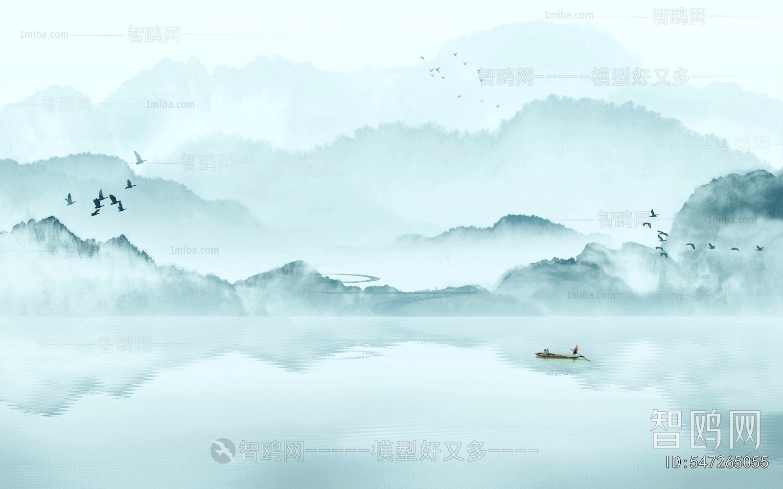 新中式壁纸壁画