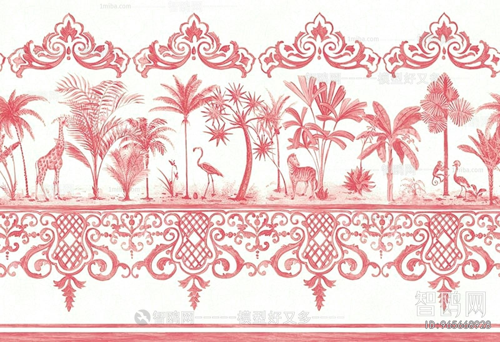 Animal And Plant Pattern Wallpaper