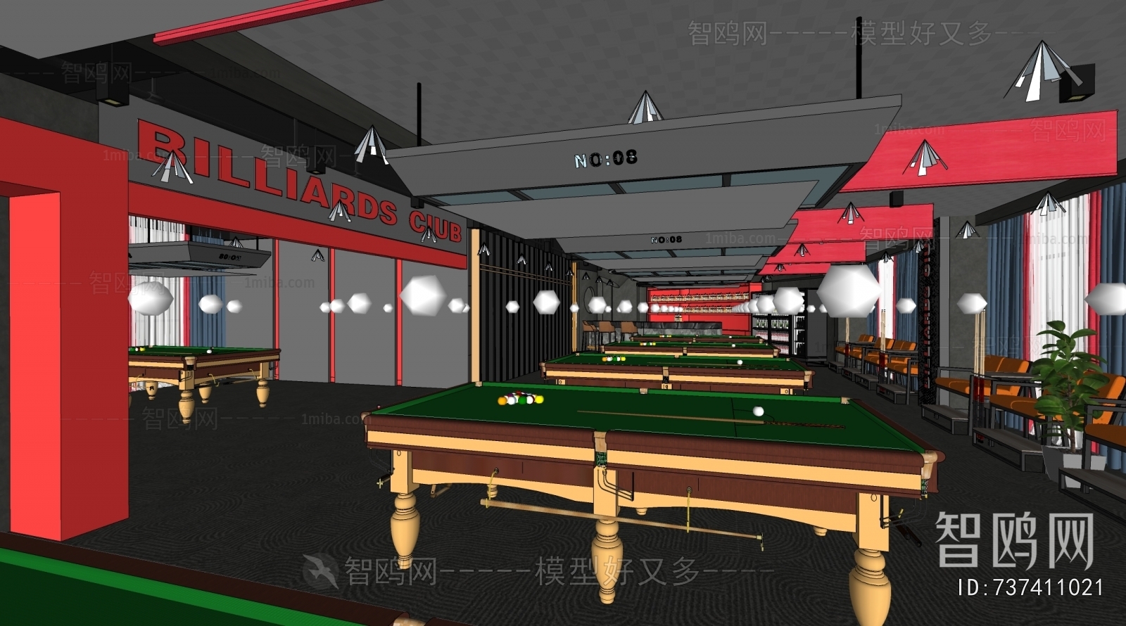 Modern Billiard Room