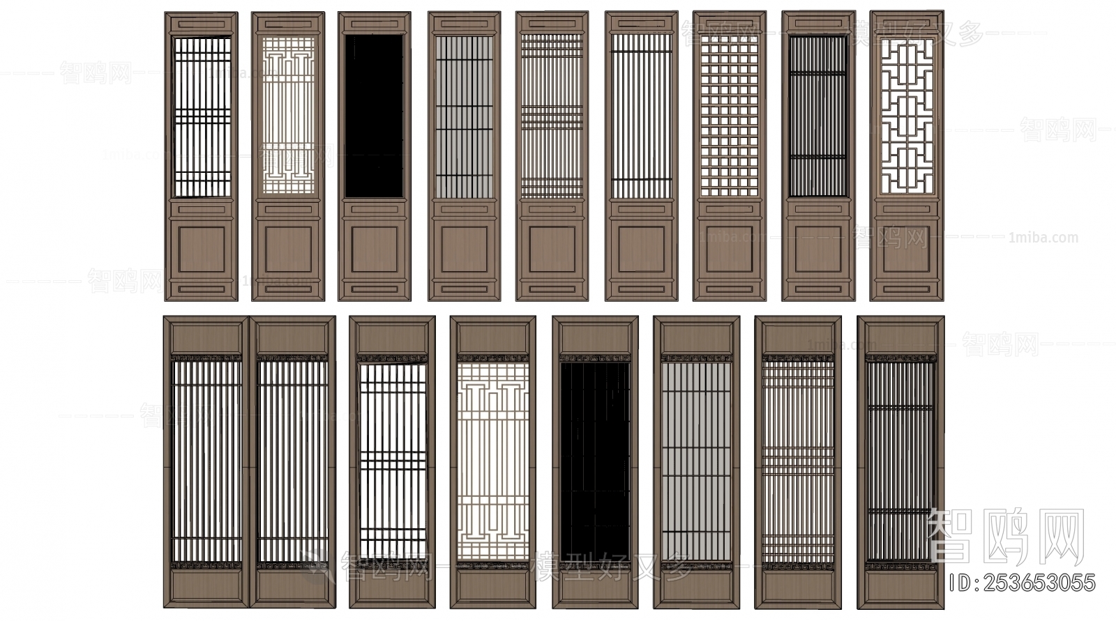 New Chinese Style Wooden Screen Partition