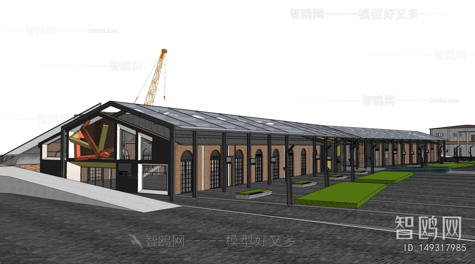 Industrial Style Appearance Of Commercial Building