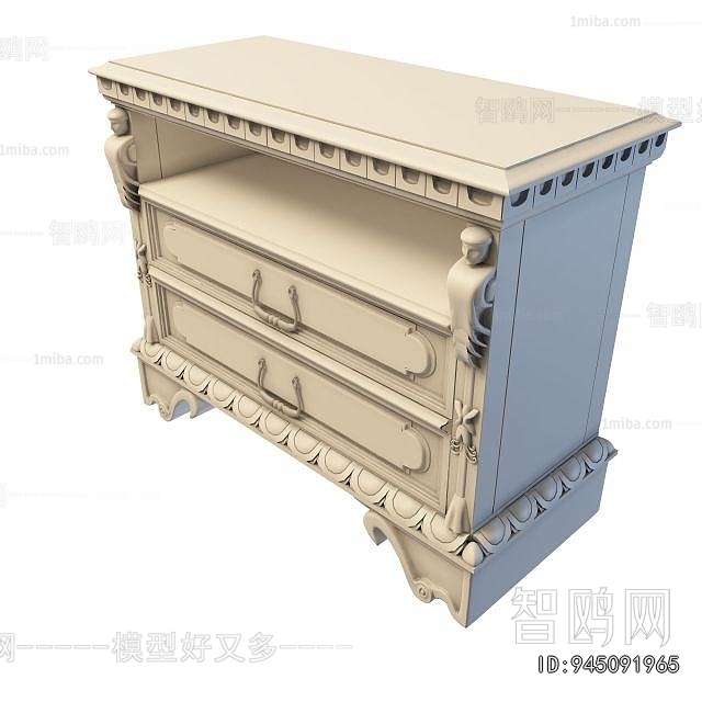 European Style Bedside Cupboard