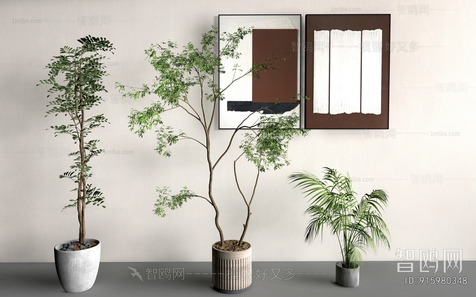 Modern Ground Green Plant Potted Plants