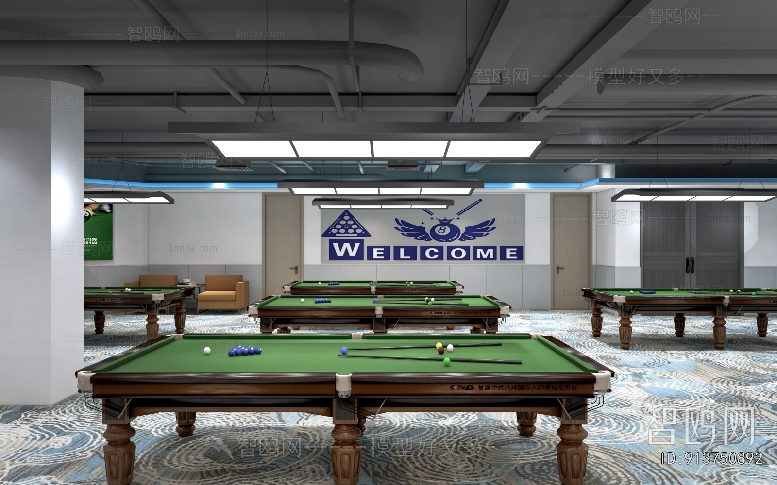 Modern Billiard Room