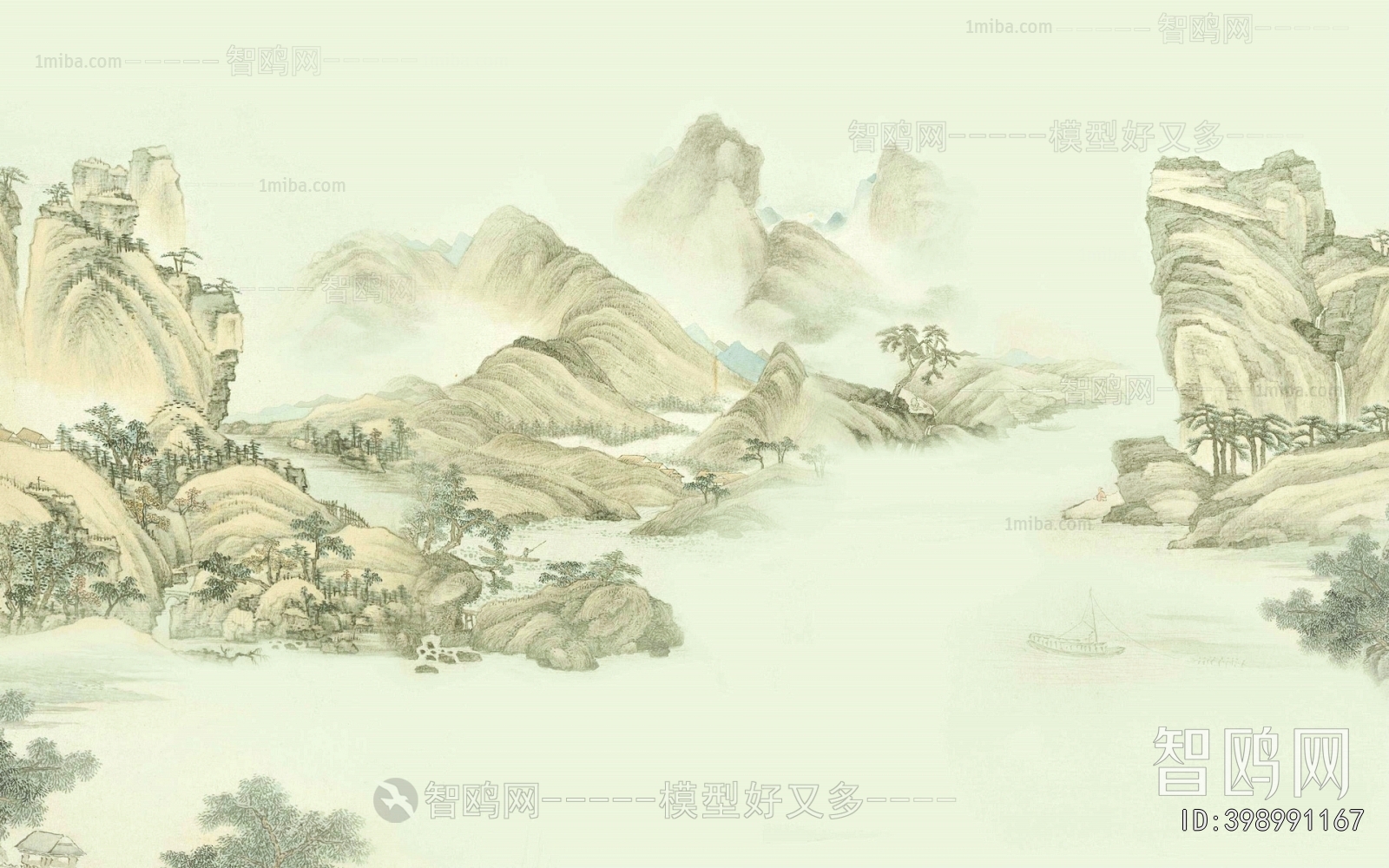 新中式山水壁纸