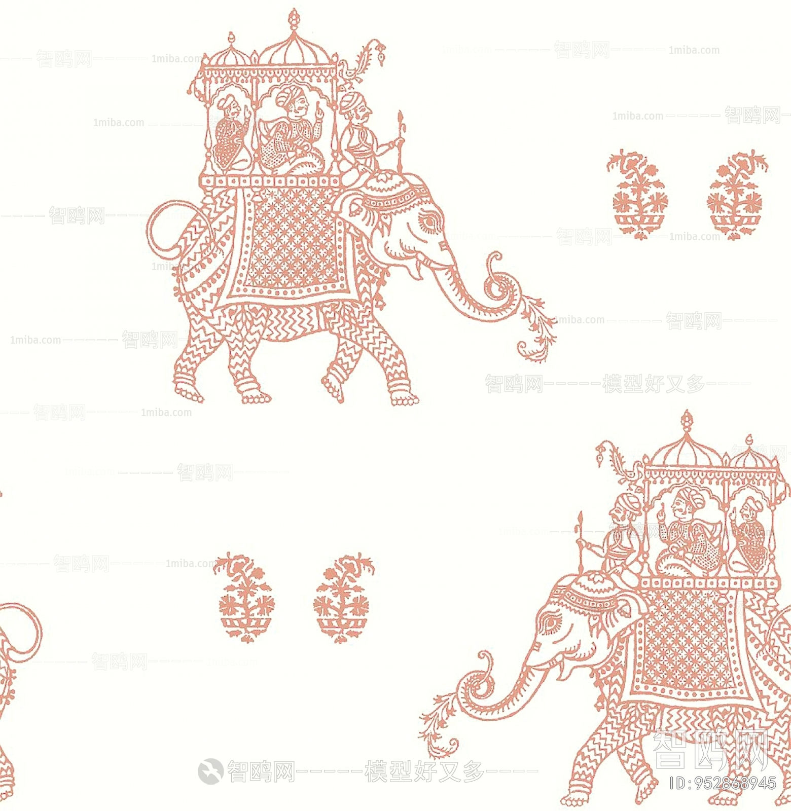 现代花纹壁纸