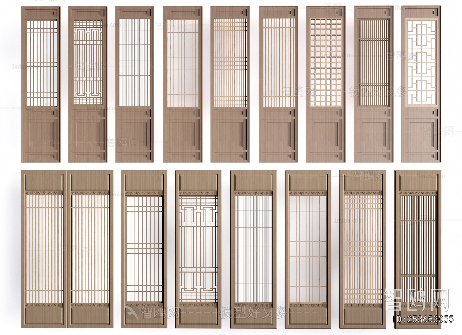 New Chinese Style Wooden Screen Partition