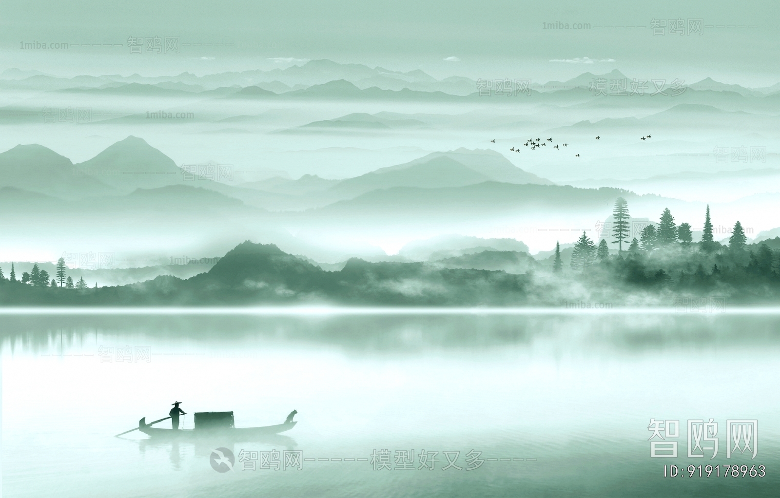 新中式壁纸壁画