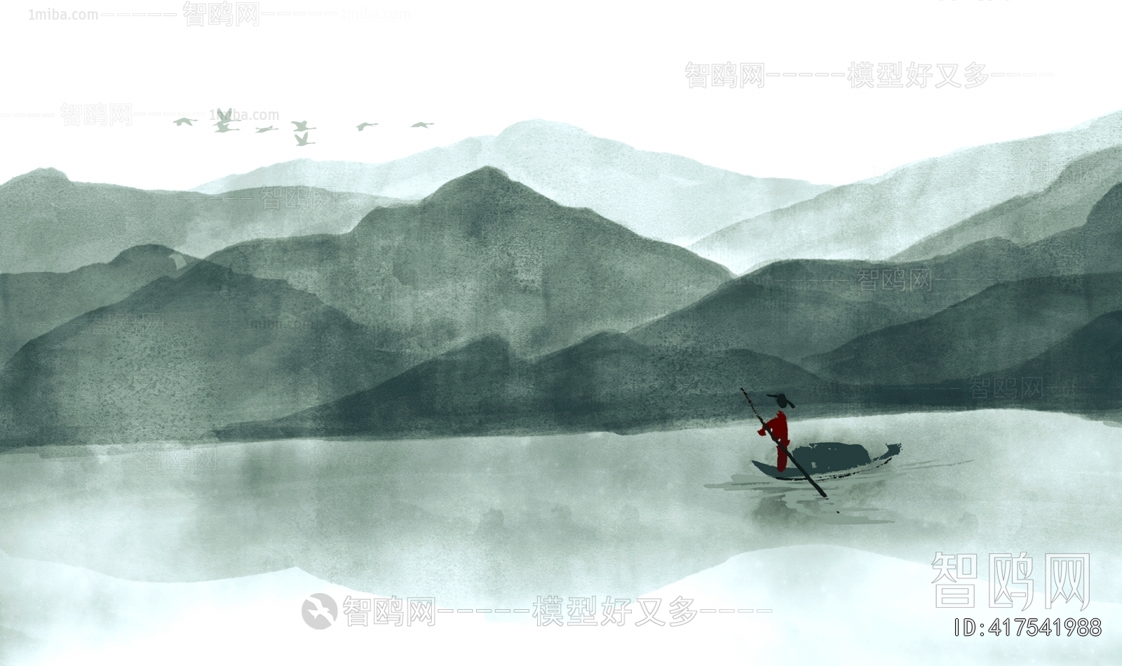 新中式山水壁纸