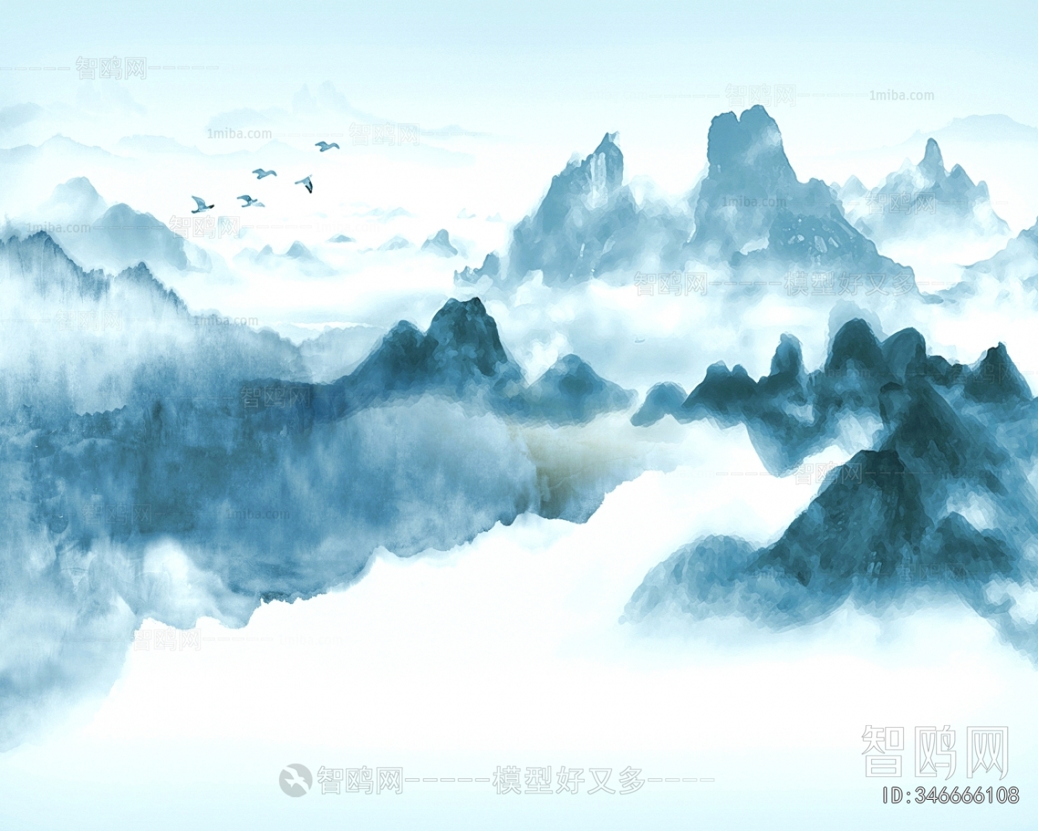 新中式壁纸壁画