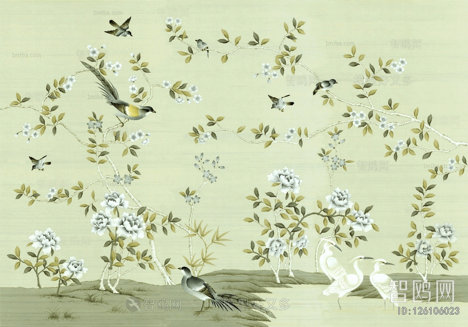 新中式花鸟壁纸