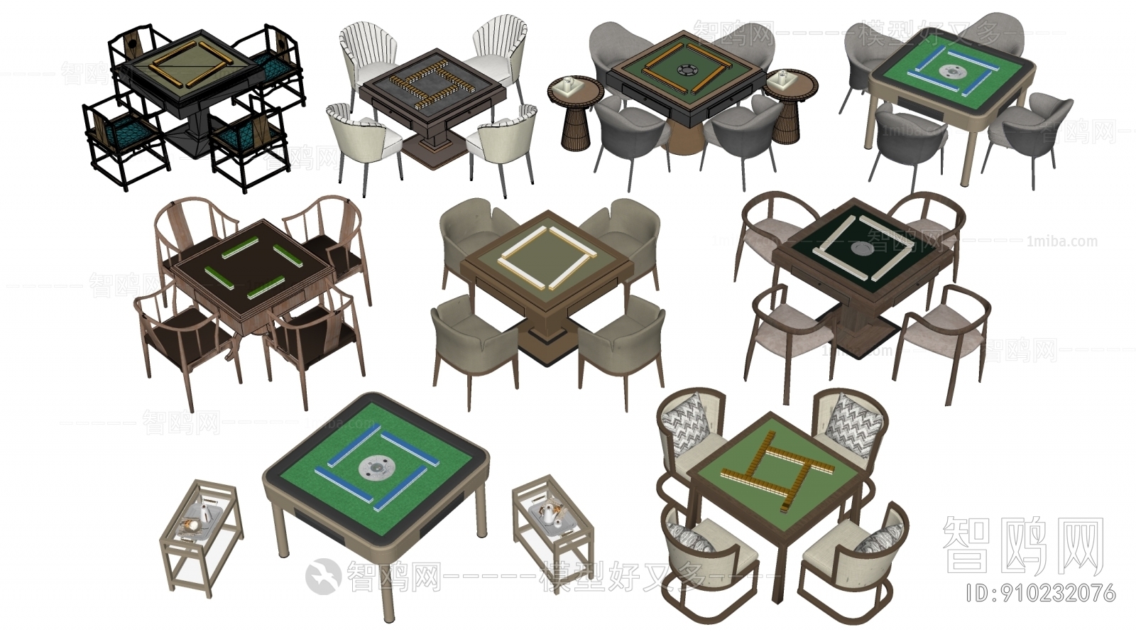 Modern Mahjong Tables And Chairs