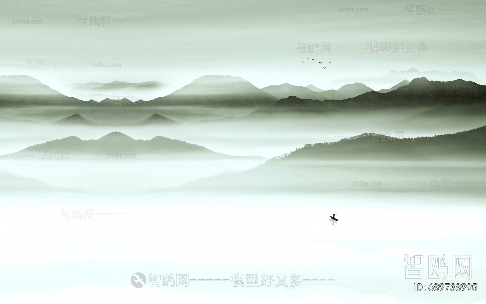 新中式壁纸壁画