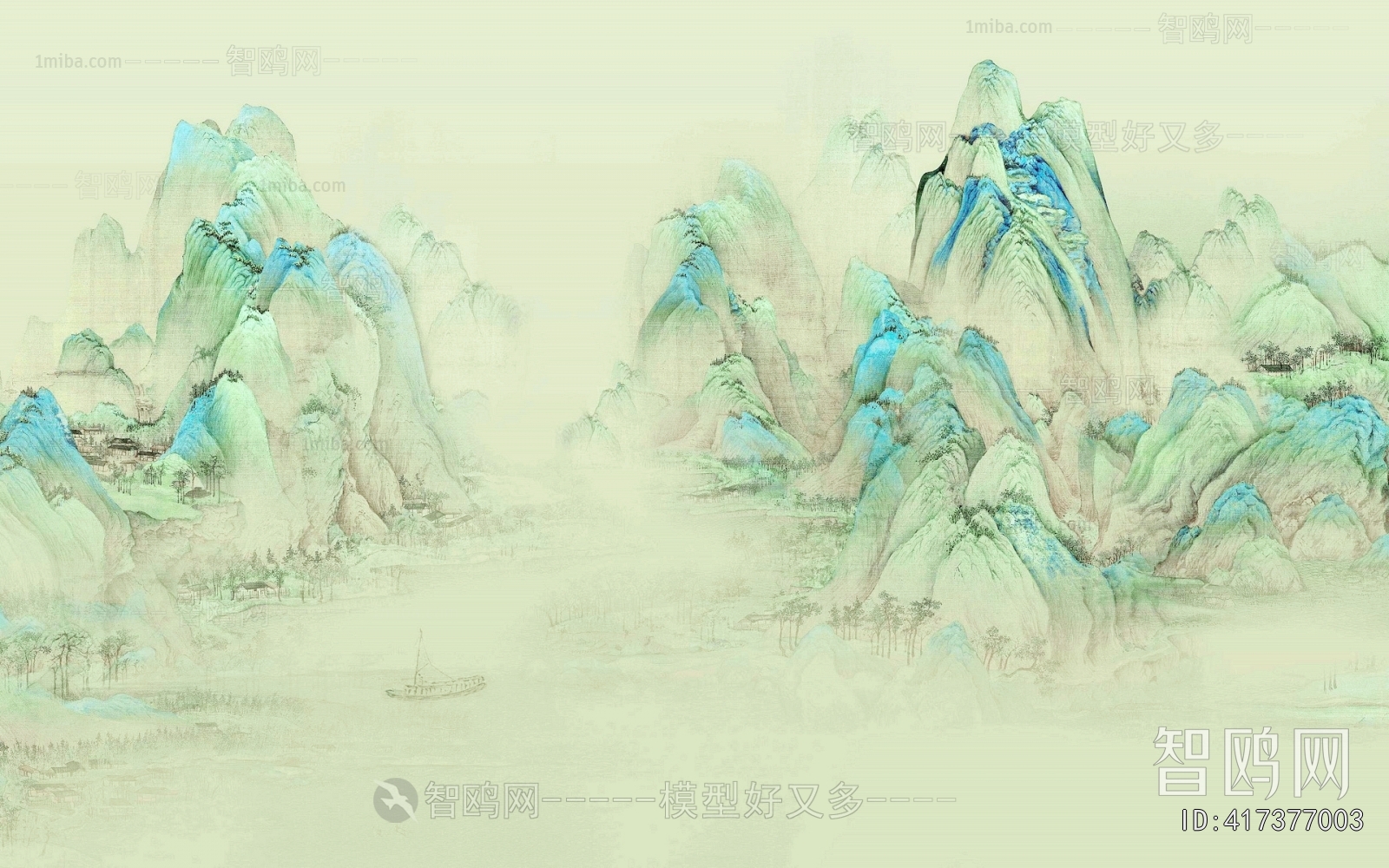 新中式山水壁纸