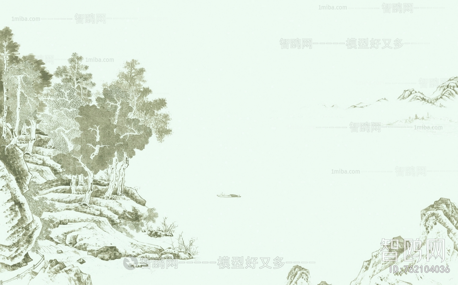新中式壁纸壁画