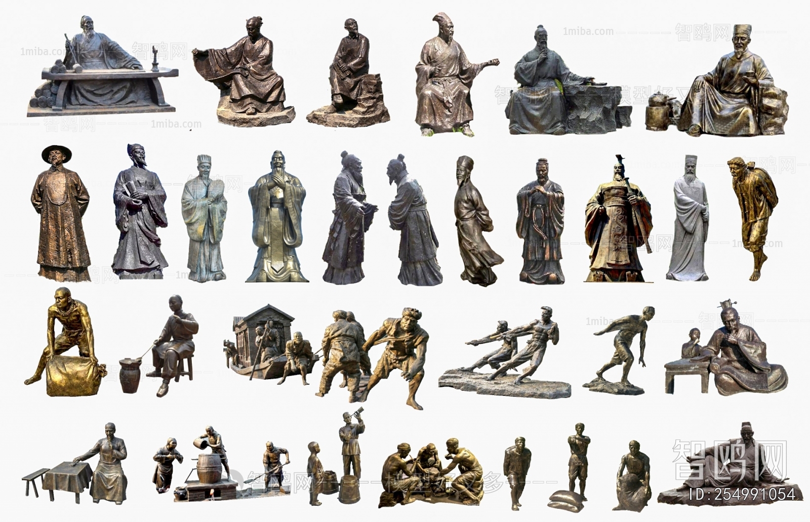 Chinese Style Sculpture Sketch