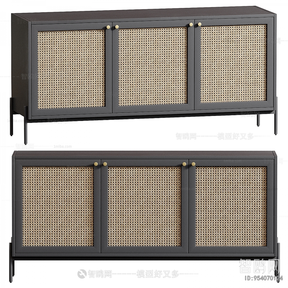 Wabi-sabi Style Side Cabinet