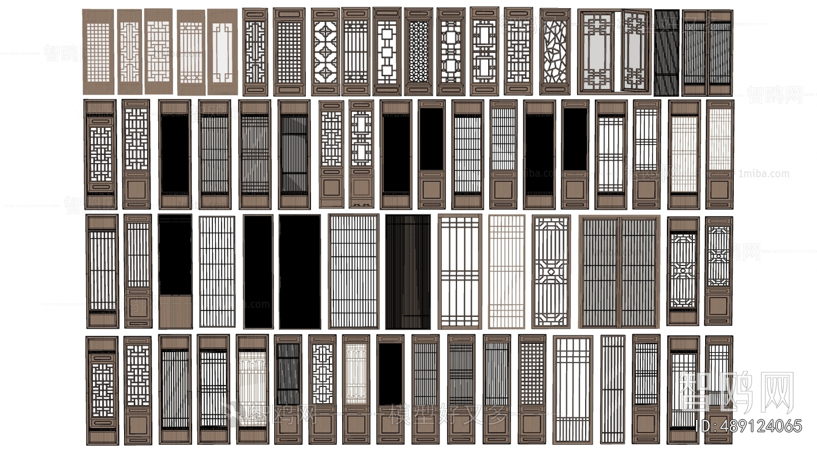 New Chinese Style Wooden Screen Partition