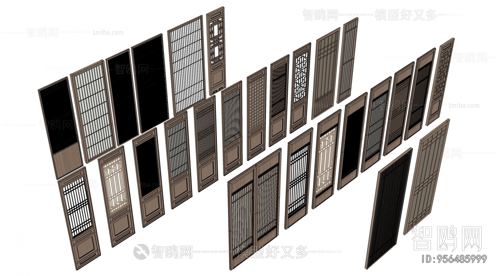 New Chinese Style Wooden Screen Partition