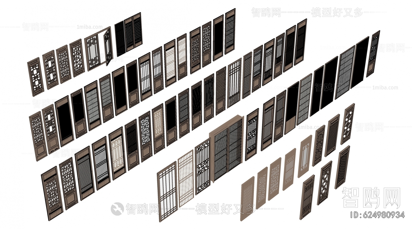 New Chinese Style Wooden Screen Partition