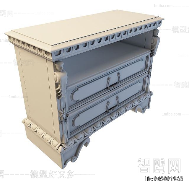 European Style Bedside Cupboard