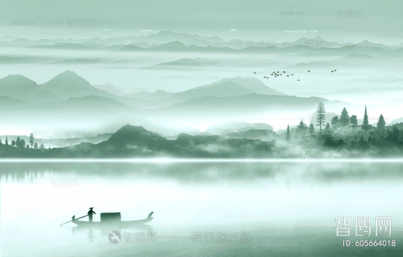 新中式山水壁纸