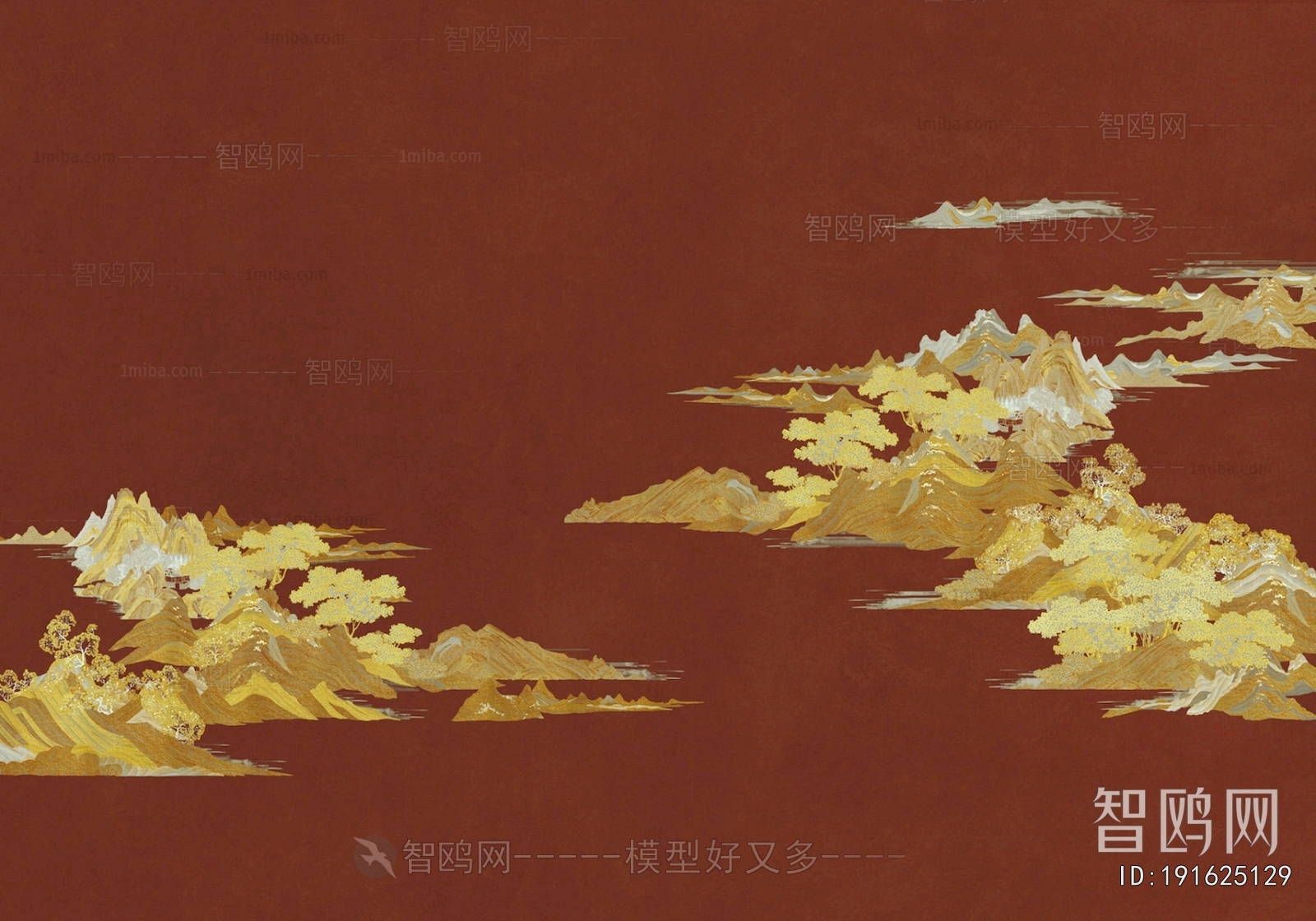 新中式壁纸壁画