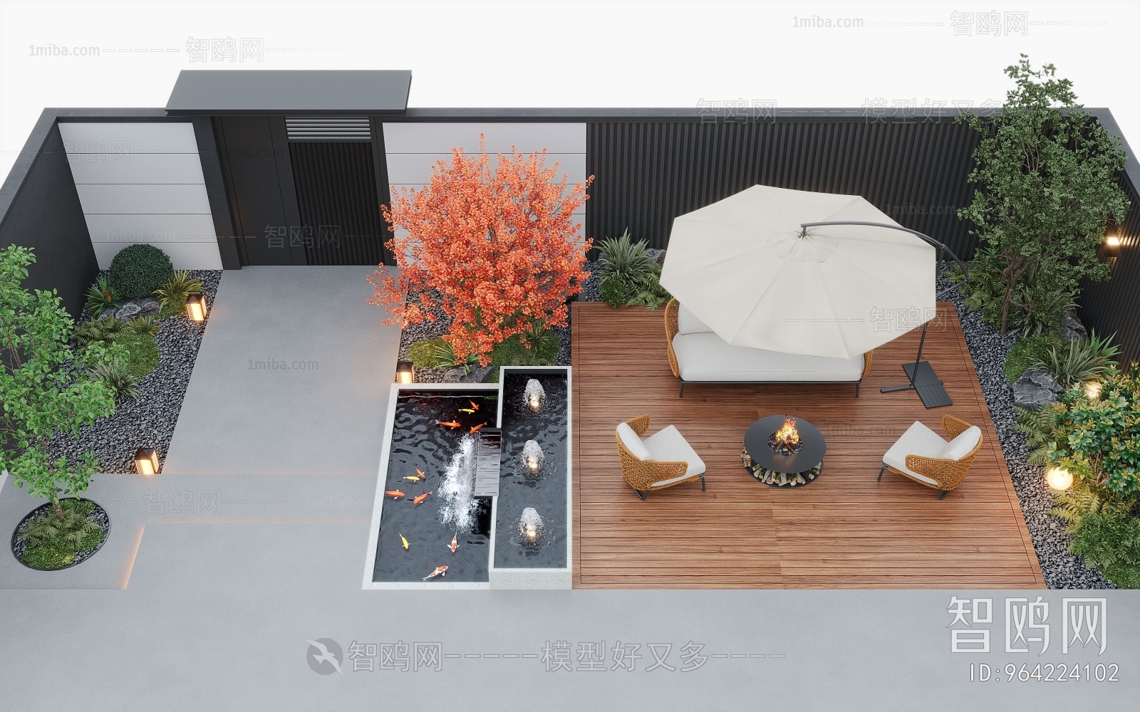 Modern Courtyard/landscape