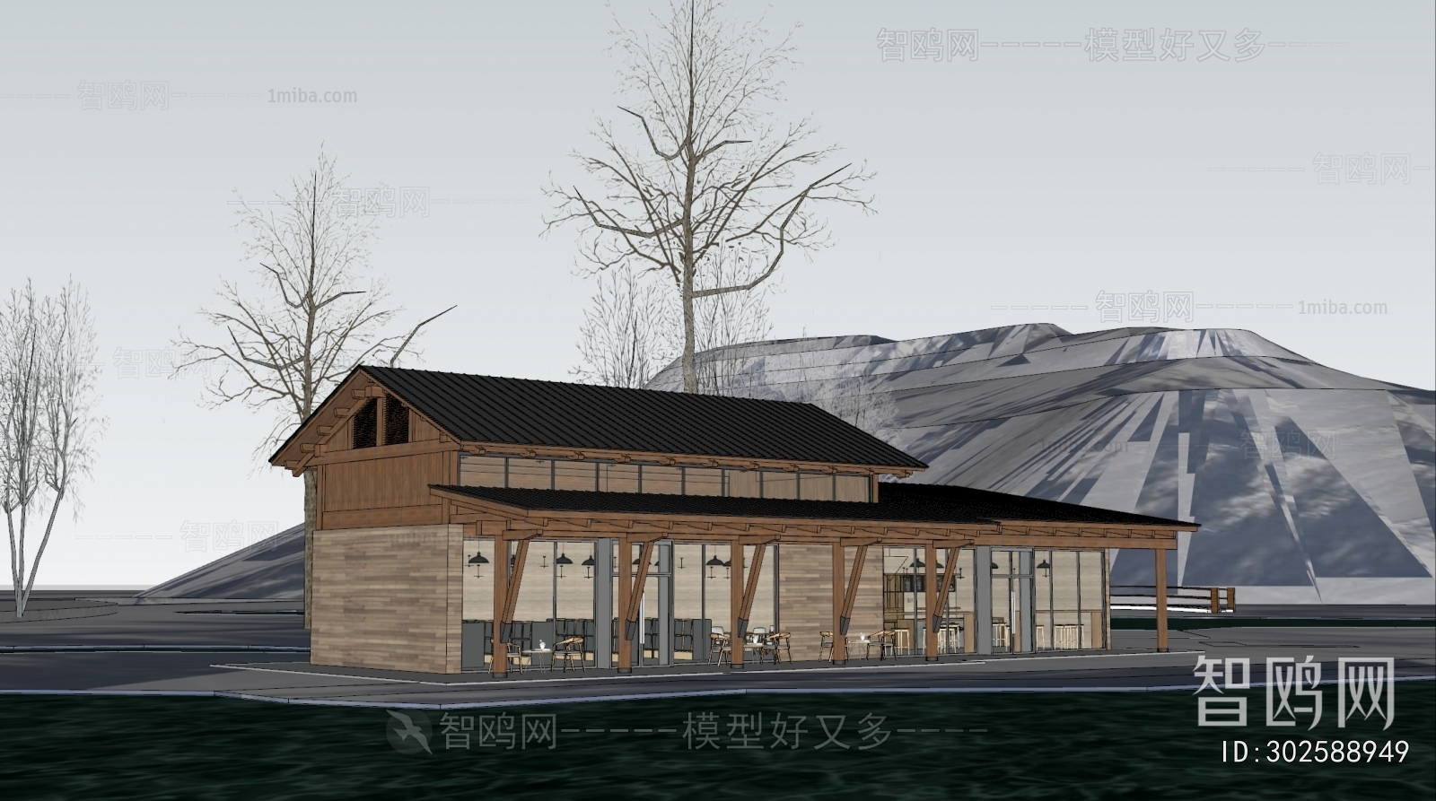 New Chinese Style Appearance Of Commercial Building