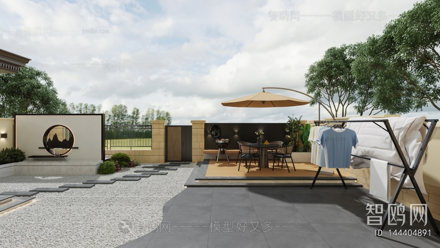 New Chinese Style Courtyard/landscape