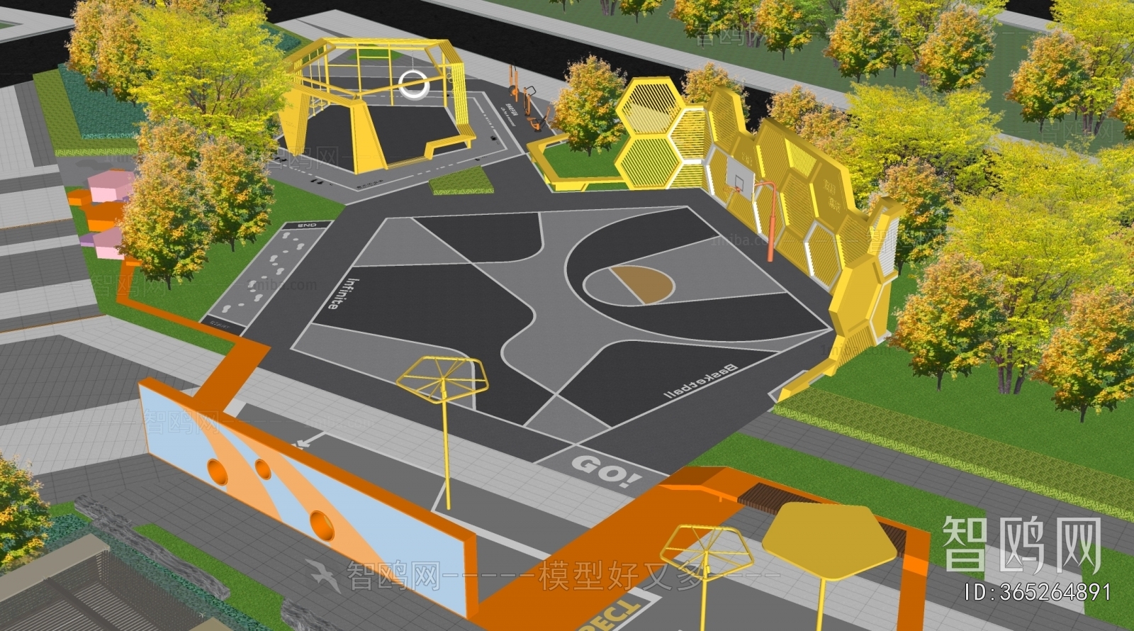 Modern Park Landscape