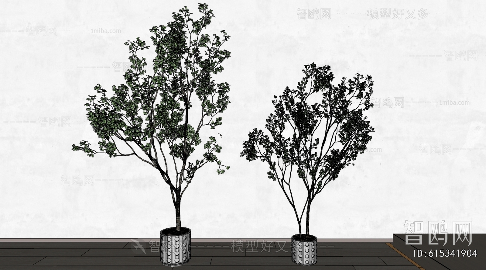 Modern Ground Green Plant Potted Plants