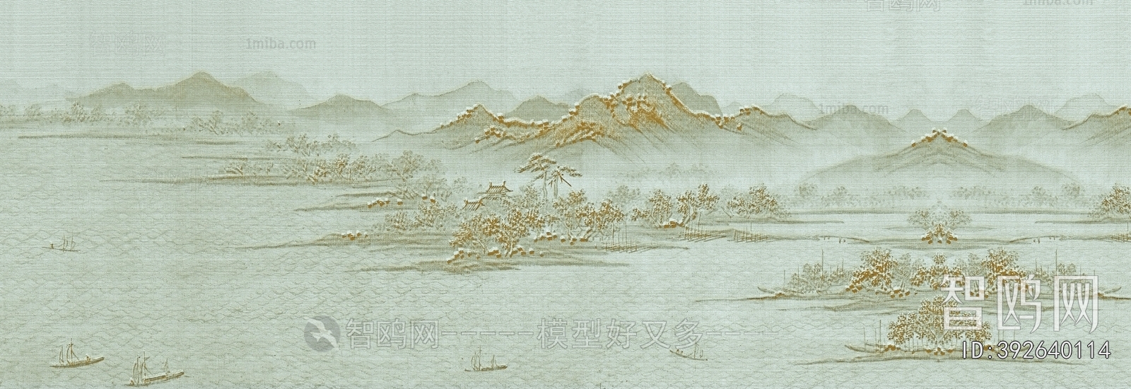 新中式壁纸壁画