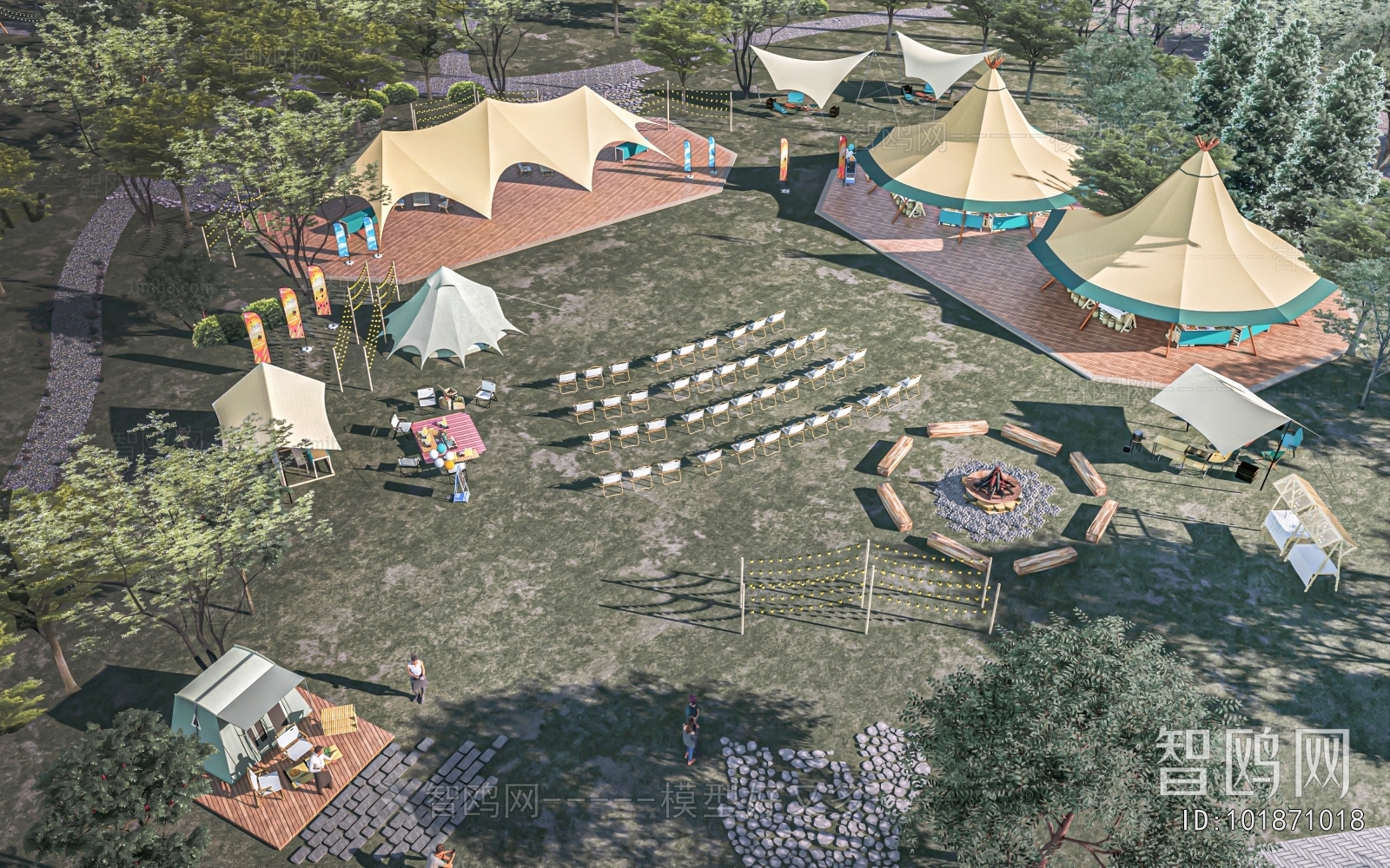 Modern Park Landscape