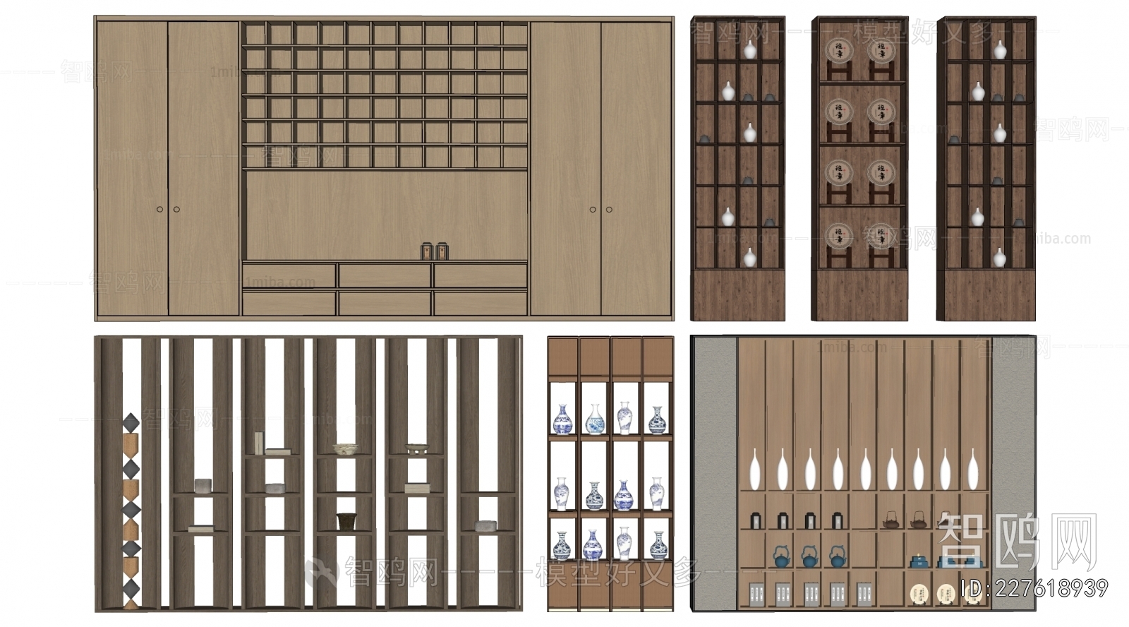 New Chinese Style Decorative Cabinet
