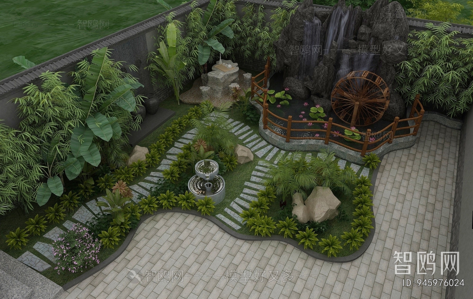 New Chinese Style Courtyard/landscape
