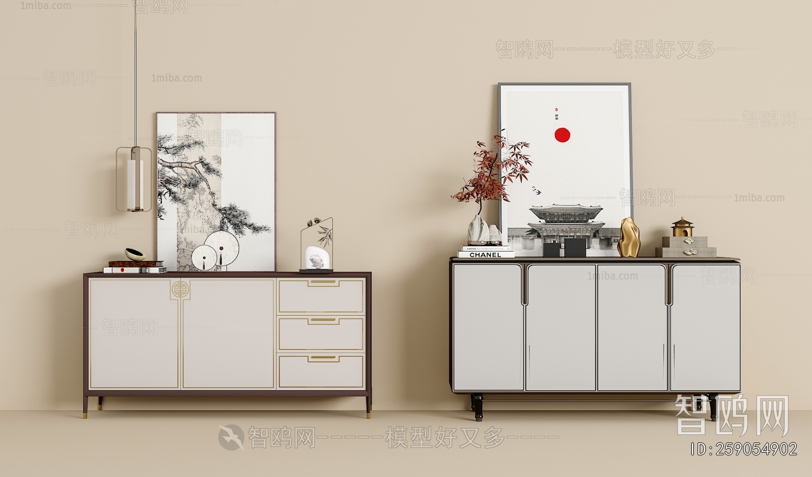 New Chinese Style Entrance Cabinet