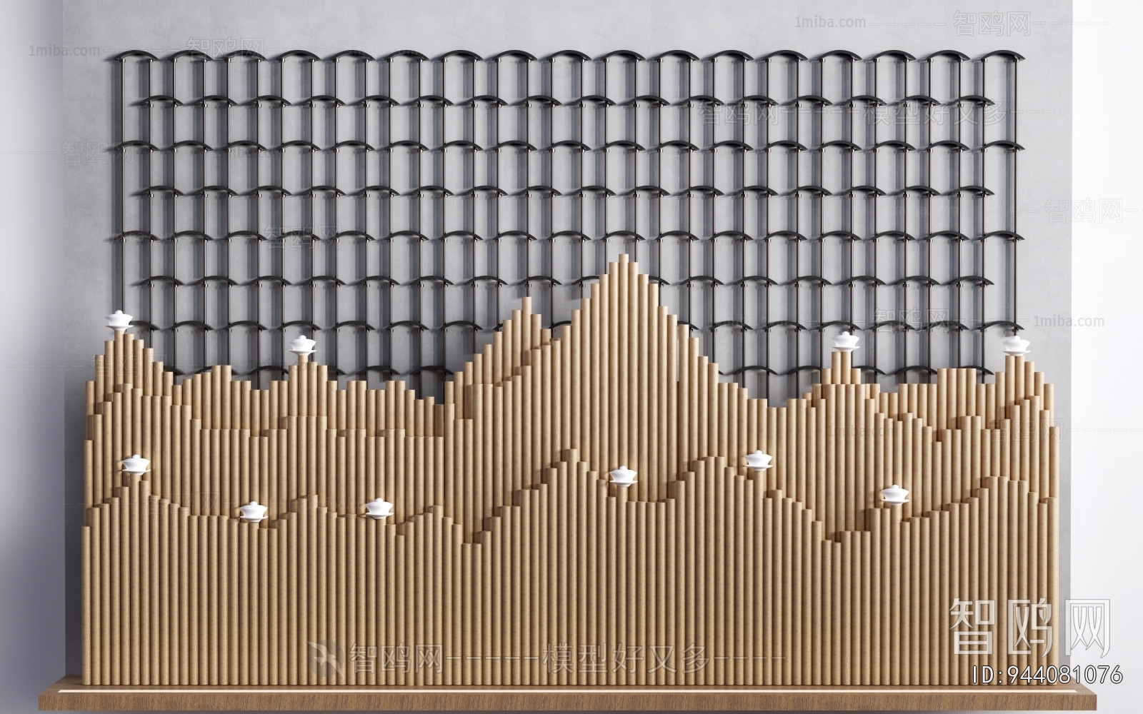 New Chinese Style TV Wall