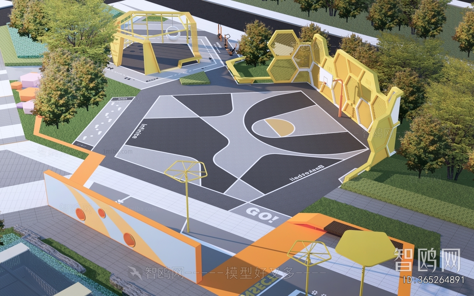 Modern Park Landscape