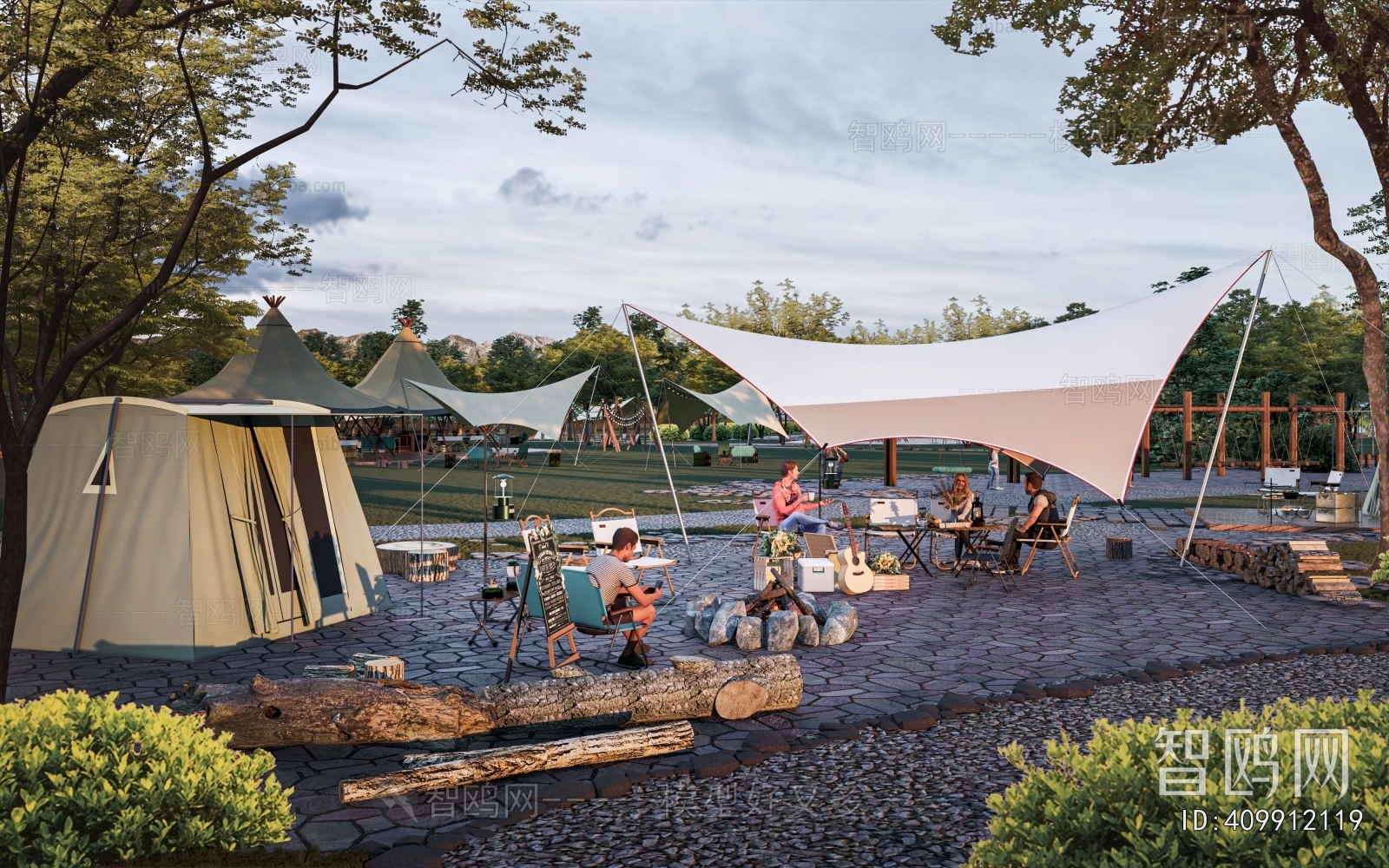 Modern Park Landscape