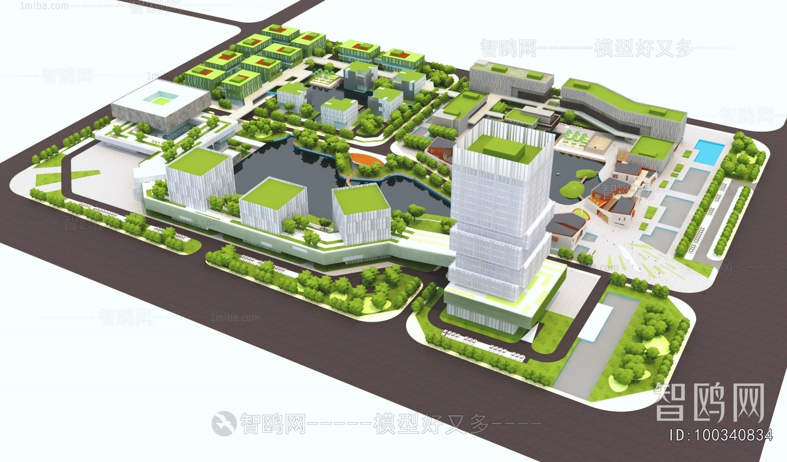 Modern Architectural Bird's-eye View Planning