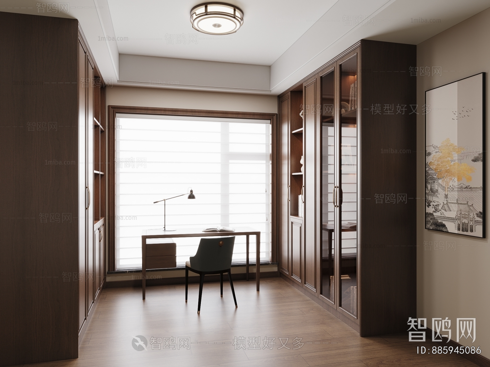 New Chinese Style Clothes Storage Area