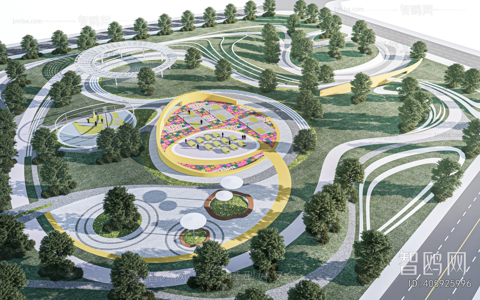 Modern Park Landscape