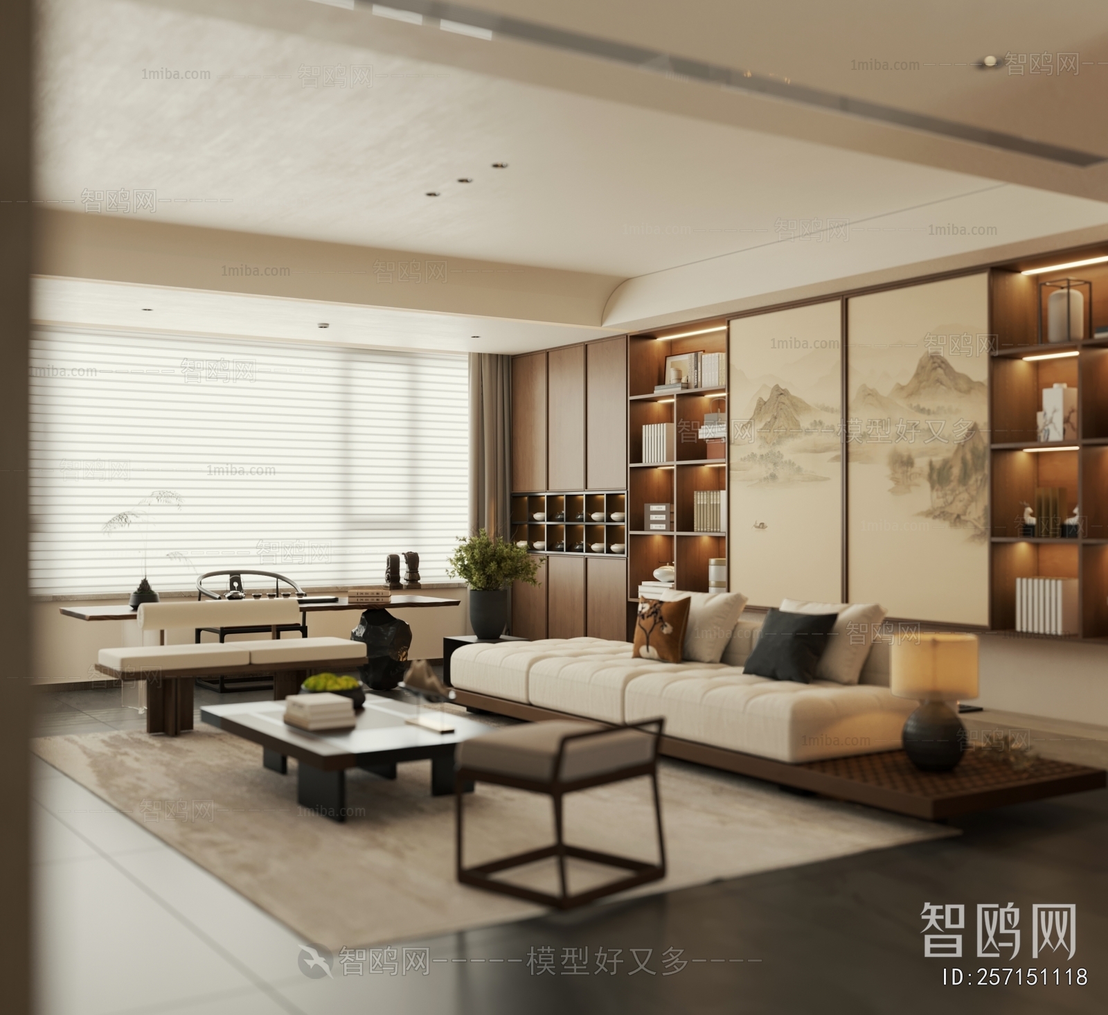 New Chinese Style A Living Room