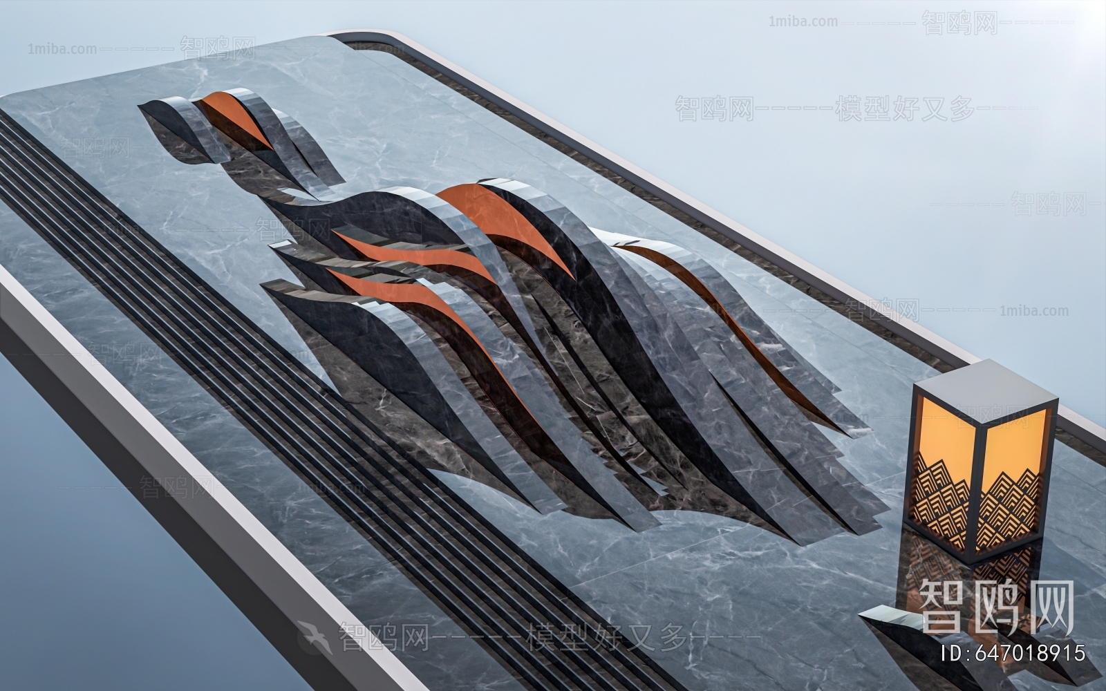 New Chinese Style Rockery Waterscape