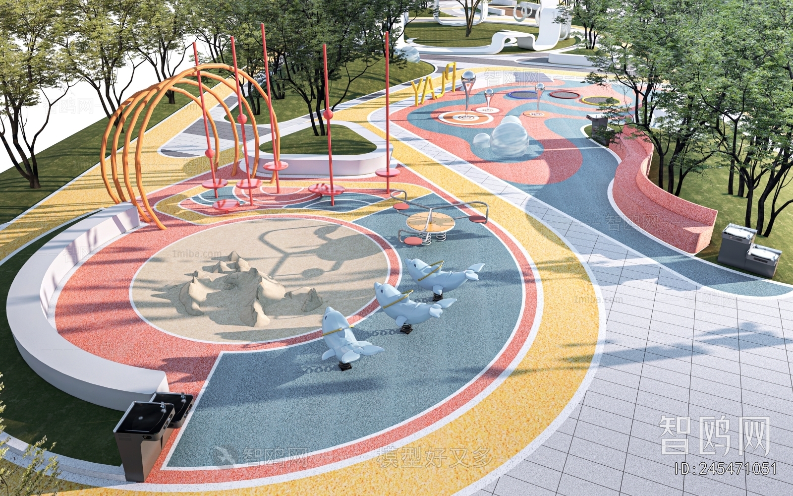 Modern Park Landscape