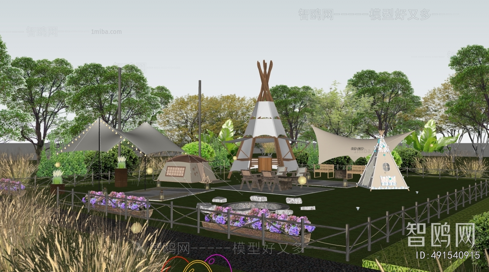 Modern Park Landscape