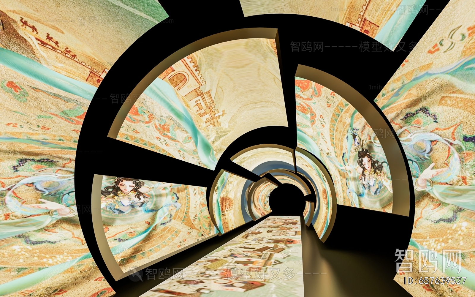 New Chinese Style Sculpture Sketch