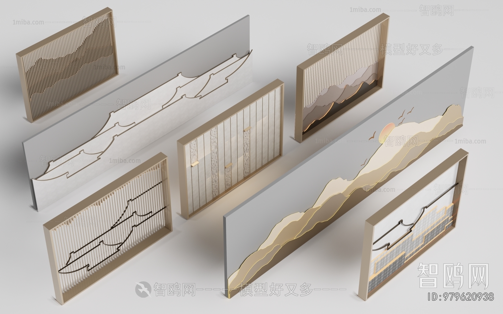 New Chinese Style TV Wall